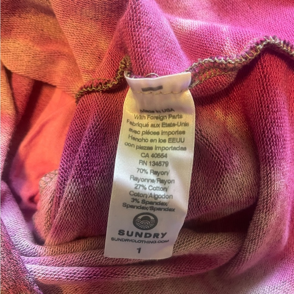 Like New! Sundry Tie Dye Tank Dress w/ pockets Size 1/S - Picture 6 of 6